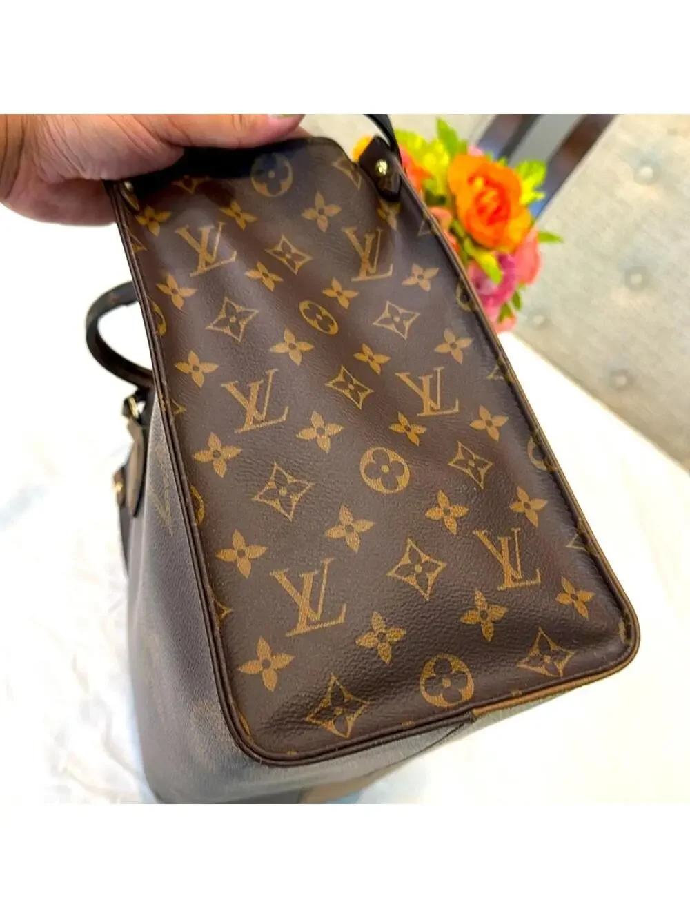Authentic Louis Vuitton Brown OnTheGo MM Tote Bag